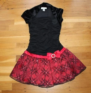 Used girls dress red black IZ Amy Byer - size 6 - Picture 1 of 5