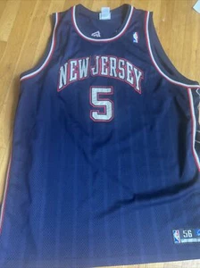 100% Authentic New Jersey Nets Jason Kidd Reebok Authentic Jersey 56 XXXXL - Picture 1 of 9