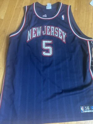 100% Authentic New Jersey Nets Jason Kidd Reebok Authentic Jersey 56 XXXXL - Image 1 of 4
