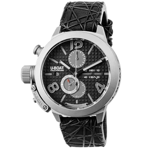 Nuevo reloj U-Boat CLASSICO 45 TITANIO TUNGSTENO esfera negra correa de cuero para hombre 3004 - Imagen 1 de 4