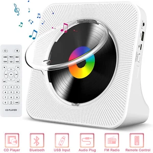 Tragbarer CD-Player mit Bluetooth,HiFi Lautsprecher FM Radio Unterstützt AUX/USB - Bild 1 von 12