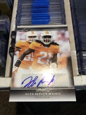 JALEN REEVES-MAYBIN 2017 Leaf Detroit Lions / Tennessee Volunteers AUTOGRAPH RC - Image 1 of 4