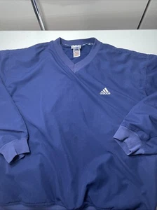 Adidas Men's Windbreaker XL(44-46) Navy Blue Sweat Mountain Tag Y2K 1999 Vintage - Picture 1 of 16