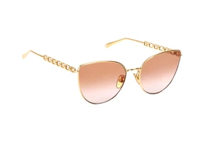 7863/LOUIS VUITTON WOMAN'S MY LV CHAIN Sunglasses Z1522E 90U GOLD - Picture 1 of 18