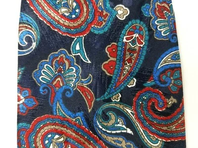 哈瓦那时尚领带男式多色佩斯利二手状况完好 — 第 1/3 张图片