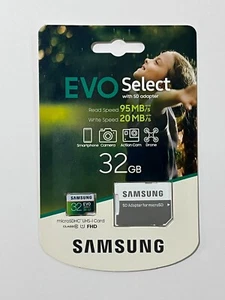 New Samsung EVO Select 32GB Class 10 MicroSDHC Card with Adapter MB-ME32GA/AM - Photo 1 sur 4