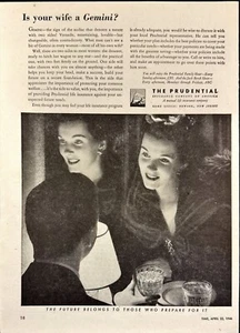 Prudential Insurance Is Your Wife a Gemini? Vintage Print Ad 1946 - Picture 1 of 6