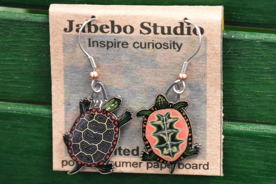 Pendientes Jabebo Tortuga Pintada Foto 1 de 1