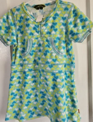 oilily Turkey green short sleeves cotton blend swimsuit cover up 98cm (3T) - Image 1 of 4