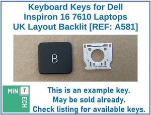 Keyboard Replacement Keys for Dell Inspiron 16 7610 Laptops UK Layout Backlit - Picture 1 of 11