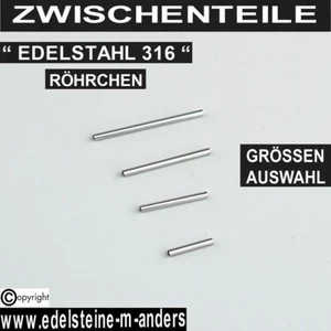 Zwischen Perlen Teile Röhrchen Stäbchen Spacer Metall Edelstahl Rohr Tube 10 St. - Bild 1 von 5