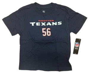 Houston Texans Brian Cushing #56 Boy's Short Sleeve T-Shirt Blue Large 7 - Picture 1 of 2