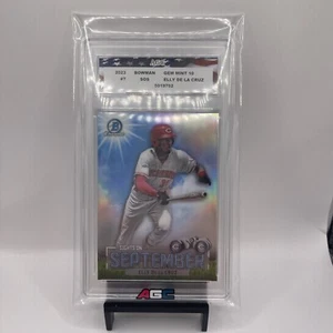 2023 Bowman Chrome #SOS7 ELLY DE LA CRUZ RC Sights on September AGC 10 Gem Mint - Bild 1 von 2