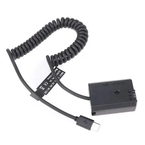 Cable de resorte adaptador de batería ficticio USB tipo C a NP-FW50 para Sony RX10 IV A7 A7R - Imagen 1 de 7