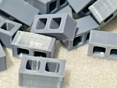 1/24 Cinder Blocks Breeze Concrete Cement Gray 50 in total 1:24 - Image 1 of 4