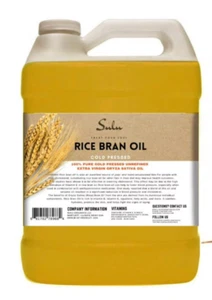 4 LBS Pure Cold Pressed Unrefined Rice Bran Oil - Picture 1 of 2