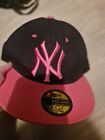 New York NY New glory pink and black snapback cap hat