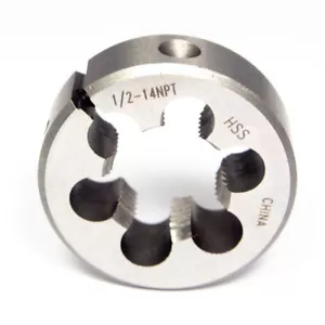 Troquel de tubo ajustable redondo Interstate 03801263 1/2-14 NPT x 1-1/2" OD - Imagen 1 de 1