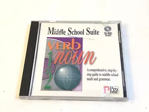 Pc Verbs 1/2 Verb Noun Pro One Middle School Suite Math Grammar Learning CD-ROM - Picture 1 of 5