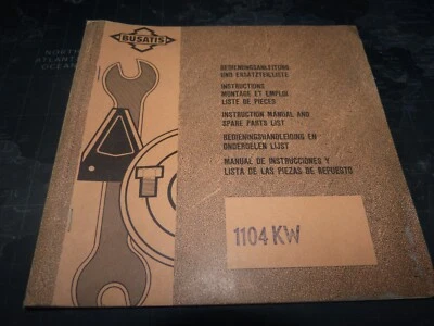 Busatis Bedienungsanleitung und Ersatzteilliste-1104 KW - Bild 1 von 2