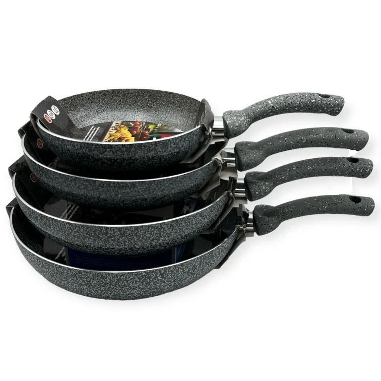 Set 4 Padelle Antiaderenti Pietra 20 - 24 - 28 - 32 cm Accademia Mugnano - Immagine 1 di 1