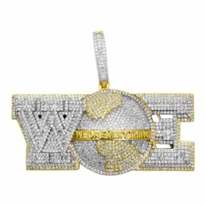 Gold We On Everything Iced Out Pendant Rapper Style - Picture 1 of 1