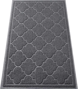 Door Mat Large 17" X 30" Indoor Outdoor Doormat, Non-Slip Low-Profile Design Flo - Picture 1 of 7