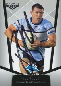 Signed 2015 Cronulla Sharks NRL ESP Elite Card - Paul Gallen - Picture 1 of 3