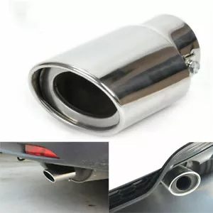Universal Vehicle Car Exhaust Tip Trim Pipe Tail Muffler Stainless Steel Chrome - Picture 1 of 12