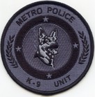 NASHVILLE DAVIDSON COUNTY TENNESSEE METRO K-9 POLICE PATCH