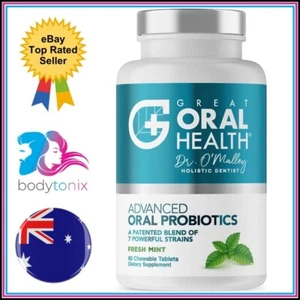 ORAL PROBIOTIC Support Healthy Teeth Gums & Bad Breath 60 Chewable Tablets - Picture 1 of 9