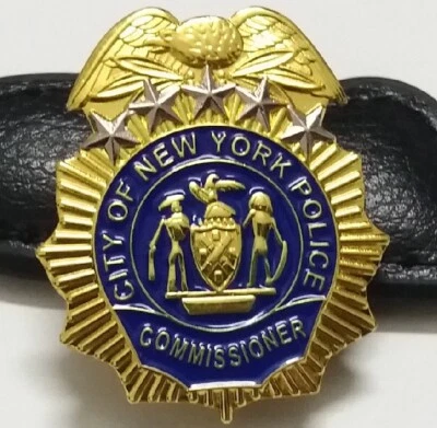 Mini prendedor de solapa insignia del comisionado de policía de Nueva York Foto 1 de 2
