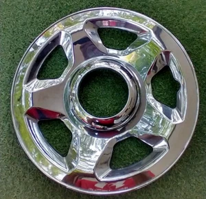 2003 - 2006 FORD EXPEDITION 17" CHROME WHEEL SKIN FITS OVER WHEEL RIM -GOOD COND - Picture 1 of 12