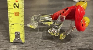 Estatuilla en miniatura de rana roja de vidrio soplado a mano de colección ENVÍO GRATUITO - Imagen 1 de 5