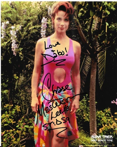 Chase Masterson STAR TREK DS9 genuine Signed Autograph 10x8 COA 32282 Cover