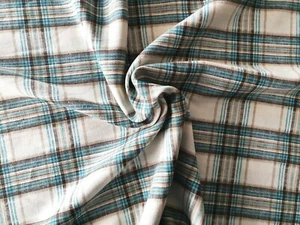Tartan Check Style Linen Blend Fabric/Material - shirts, blouses, trousers etc - Picture 1 of 2