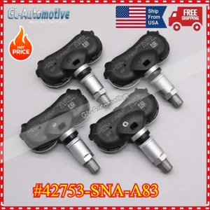 4x TPMS 42753-SNA-A83 315MHz Tire Pressure Sensor Fit Honda Civic Fit Element US - Picture 1 of 12