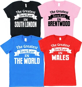 Camiseta Personalizada Any Place The Greatest Teacher Regalo para Profesor Personalizada - Imagen 1 de 11