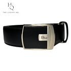 Pre-Owned Authenticated CHRISTIAN DIOR Mens Black Leather Belt [LHQ163]