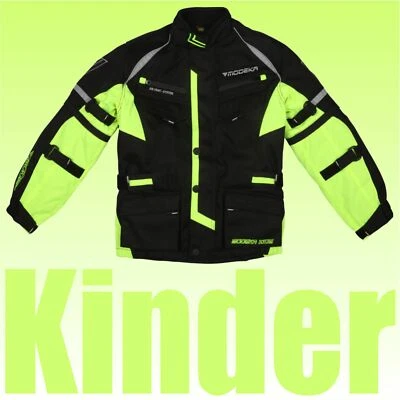-21% MODEKA Kindermotorradjacke TOUREX II KIDS 8225131 gelb Kinderjacke UVP94,90