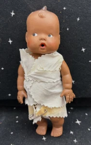 Vintage Vinyl African American Baby Doll 7" W/ Clothes - Picture 1 of 9