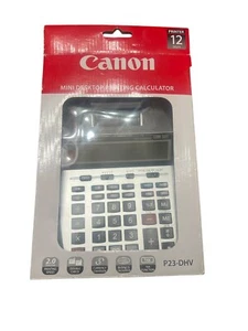 Mini calculadora de impresión de 12 dígitos de escritorio Canon P23-DH V - Imagen 1 de 2