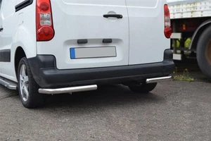 Stainless Steel Rear Corner Bars For Peugeot Partner Rifter 2019+ Van Accessory - Picture 1 of 3
