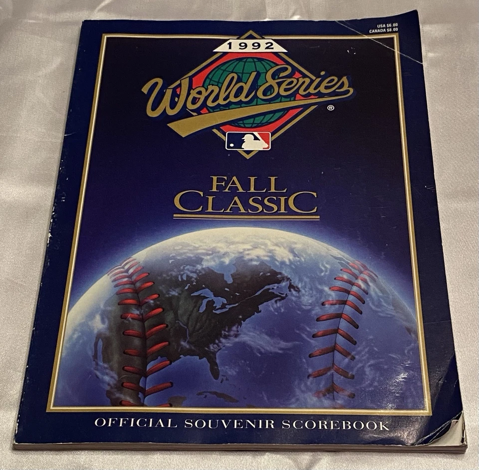 1992 MLB World Series Official Souvenir Program Toronto Bluejays  Atlanta Braves - Image 1 of 4