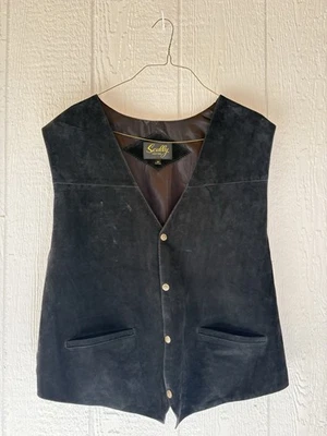 Scully Black Suede Vest 3X unisex Western Wear  - Image 1 of 4