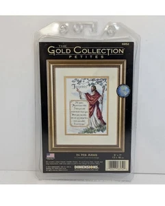 DIMENSIONS GOLD COLLECTION PETITES Counted Cross Stitch Kit IN HIS ARMS 5" x 7" - Picture 1 of 6
