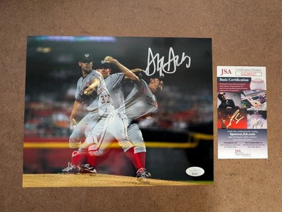 Stephen Strasburg Autographed Signed 8x10 Photo Washington Nationals JSA COA - Image 1 of 4