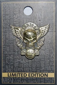 Hard Rock Cafe ONLINE Year 2007 3D Winged Skull #2 "13" (LE75) Pin - Picture 1 of 2