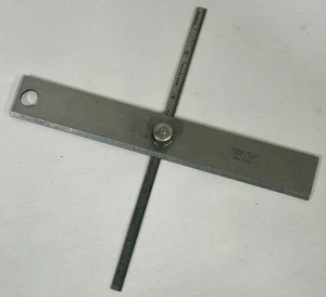Vintage 6" Lufkin Rule Co. n.509 Depth Gauge Rule Toolmaker's Machinist Tool (A10) - Foto 1 di 9