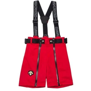 Descente Unisex Ski Half Pant with removable Suspenders Black - Picture 1 of 8